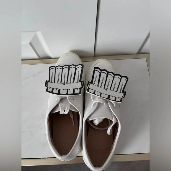 Zara Trafalac  | White Pop Art Sneakers | Size 40 - Picture 3 of 6